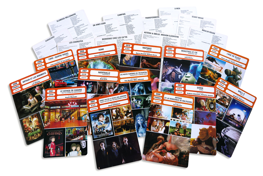 Photos de Fiches de Monsieur Cinéma rédigée par Faustine sur lesquels on voit les films : Harry Potter, Ratatouille, Da Vinci Code, Raiponce, Le voyage de Chihiro, Moulin Rouge, Shrek, Monstres et Cie, L'Âge de glace...
